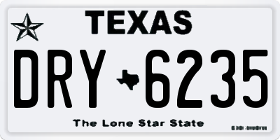TX license plate DRY6235
