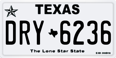 TX license plate DRY6236