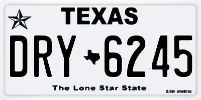 TX license plate DRY6245