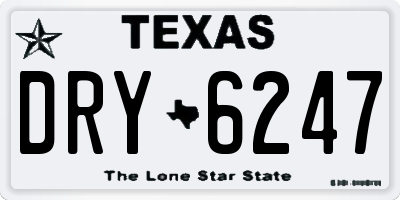TX license plate DRY6247