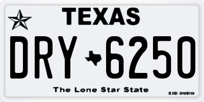 TX license plate DRY6250