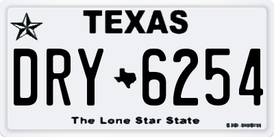 TX license plate DRY6254