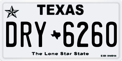 TX license plate DRY6260