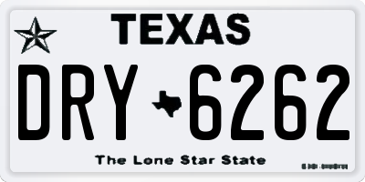 TX license plate DRY6262