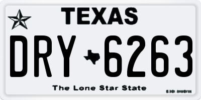 TX license plate DRY6263