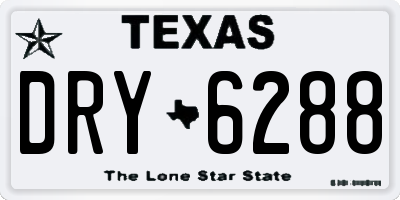 TX license plate DRY6288