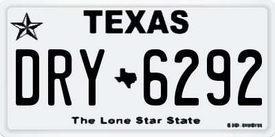 TX license plate DRY6292