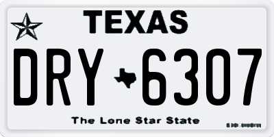 TX license plate DRY6307