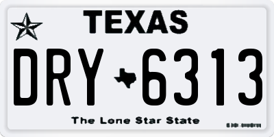 TX license plate DRY6313