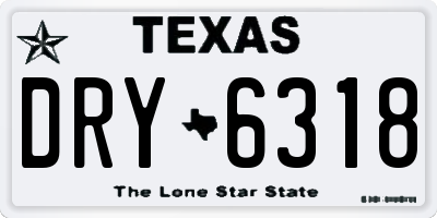 TX license plate DRY6318