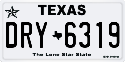 TX license plate DRY6319