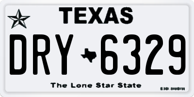 TX license plate DRY6329