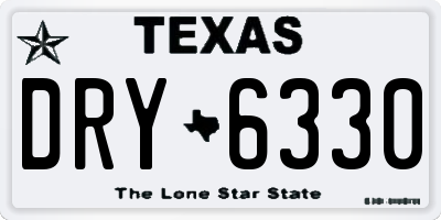 TX license plate DRY6330