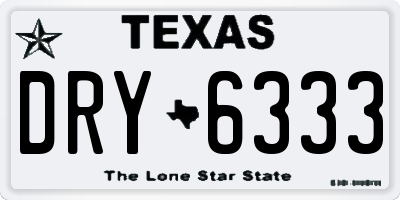 TX license plate DRY6333