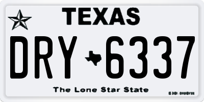 TX license plate DRY6337