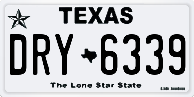 TX license plate DRY6339