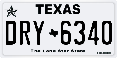 TX license plate DRY6340