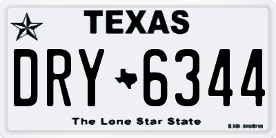 TX license plate DRY6344