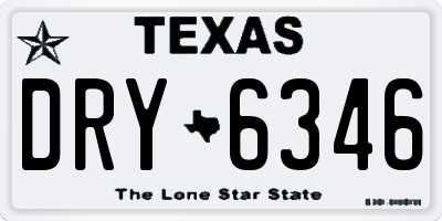 TX license plate DRY6346