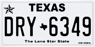 TX license plate DRY6349