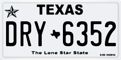 TX license plate DRY6352