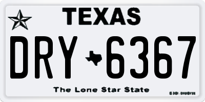 TX license plate DRY6367