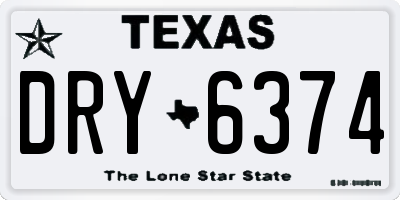 TX license plate DRY6374