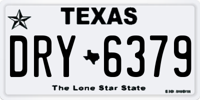 TX license plate DRY6379