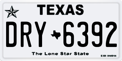 TX license plate DRY6392
