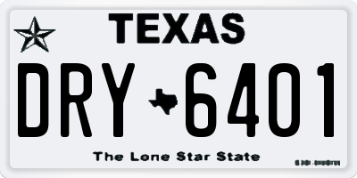 TX license plate DRY6401