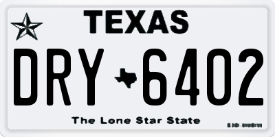 TX license plate DRY6402