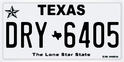 TX license plate DRY6405