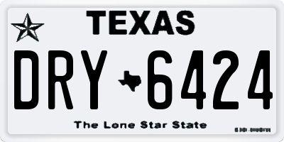 TX license plate DRY6424