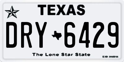 TX license plate DRY6429
