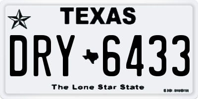 TX license plate DRY6433