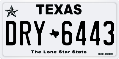 TX license plate DRY6443