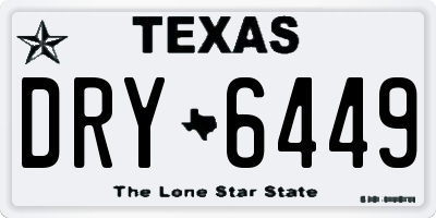 TX license plate DRY6449