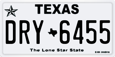 TX license plate DRY6455