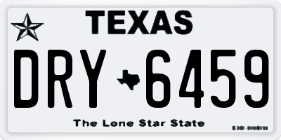 TX license plate DRY6459