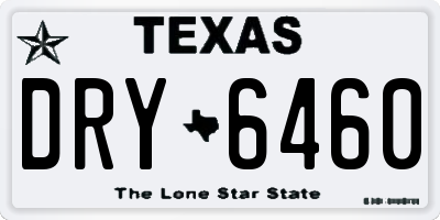 TX license plate DRY6460