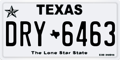 TX license plate DRY6463