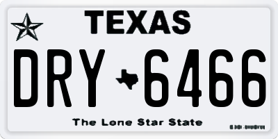 TX license plate DRY6466