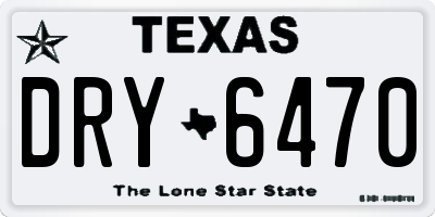 TX license plate DRY6470