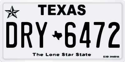 TX license plate DRY6472