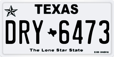 TX license plate DRY6473