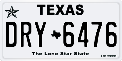 TX license plate DRY6476