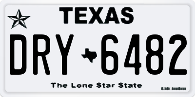 TX license plate DRY6482