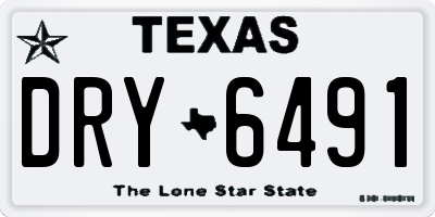 TX license plate DRY6491