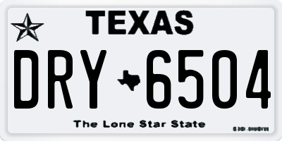 TX license plate DRY6504
