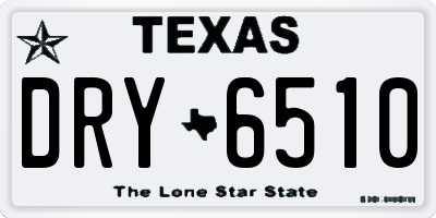 TX license plate DRY6510